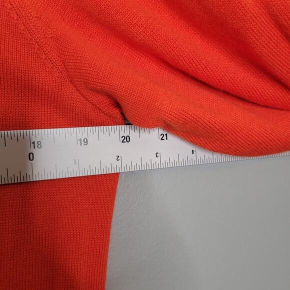 NWOT H by Halston sweater women's size XL red zip up knit boyfriend cardigan QVC - Picture 7 of 9